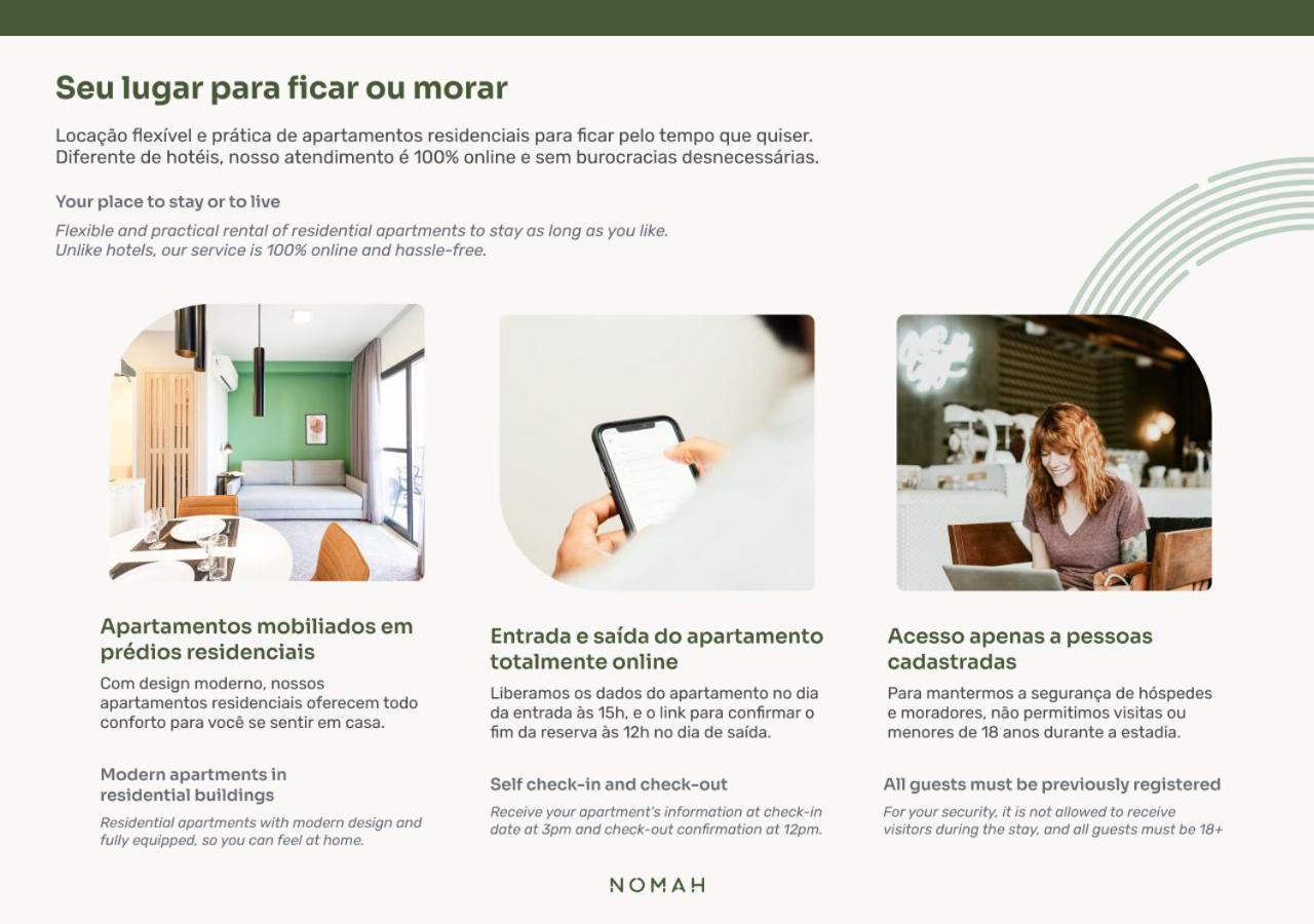 Nomah - Aptos Por Temporada Na Vila Nova Conceicao サンパウロ エクステリア 写真